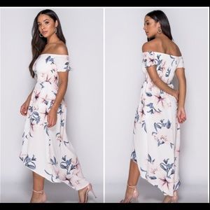 Willow Floral Off Shoulder Bardot Dress
